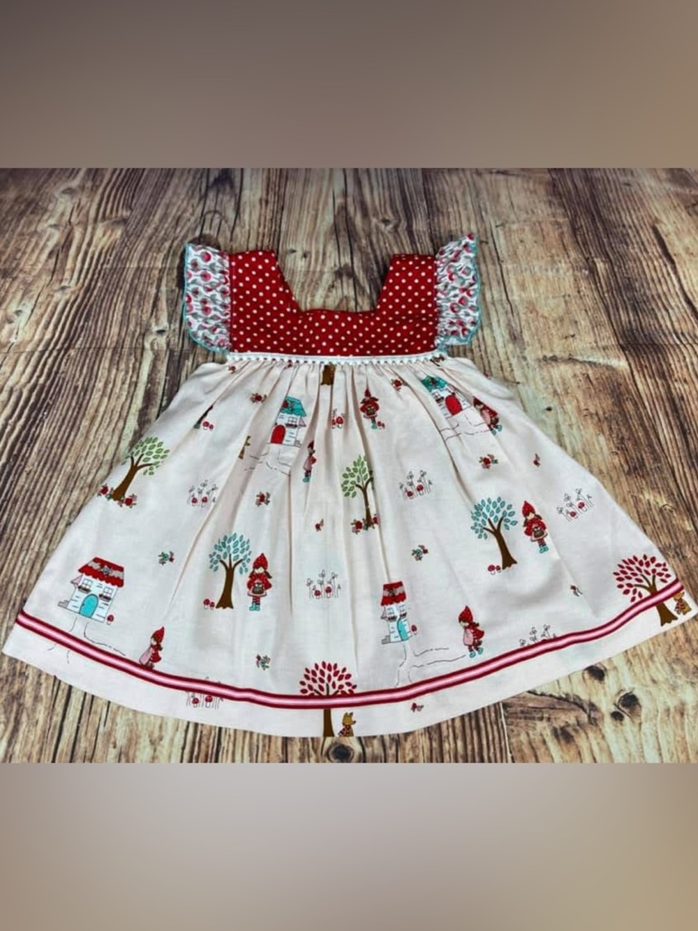 Laura Kae Designs Little Red Riding Hood Shabby Top